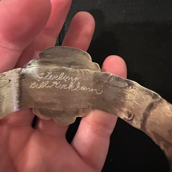 Bill Kirkham Agate Sterling Silver Cuff Bracelet - Picture 8 of 9